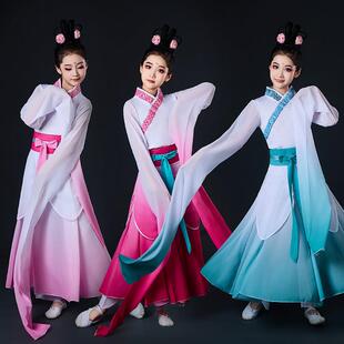 儿童水袖舞蹈服知否舞蹈服惊鸿舞服装采薇舞蹈服女中国风飘逸团扇