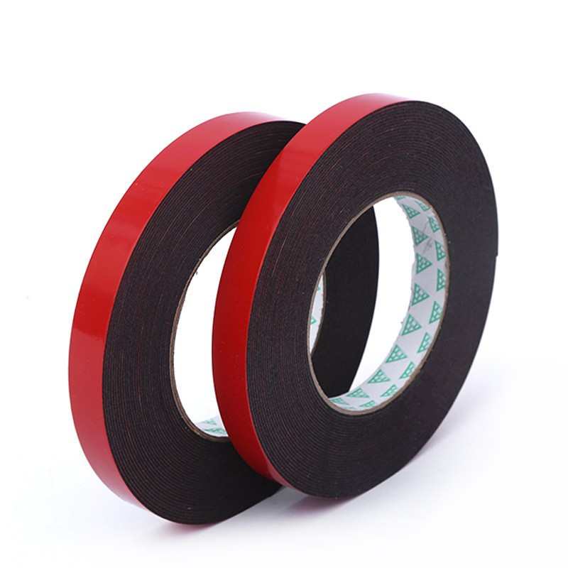 红膜黑棉高粘泡棉双面胶 广告kt板汽车绵 粘贴海绵胶带泡沫棉黑色