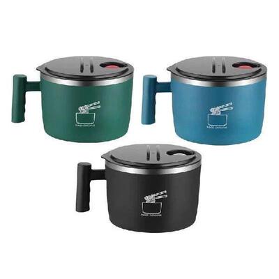 1000ML Cute Stainless Steel Ramen Bowl With Lid Instant