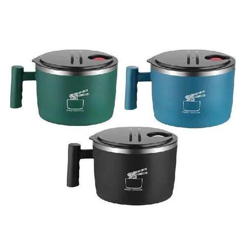 1000ML Cute Stainless Steel Ramen Bowl With Lid Instant