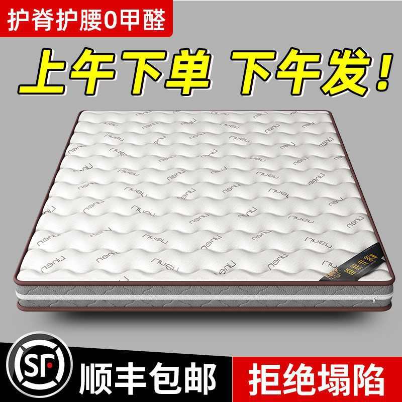 天然椰棕榈床垫硬垫子家用卧室护脊软乳胶儿童棕垫厚薄榻榻米护脊