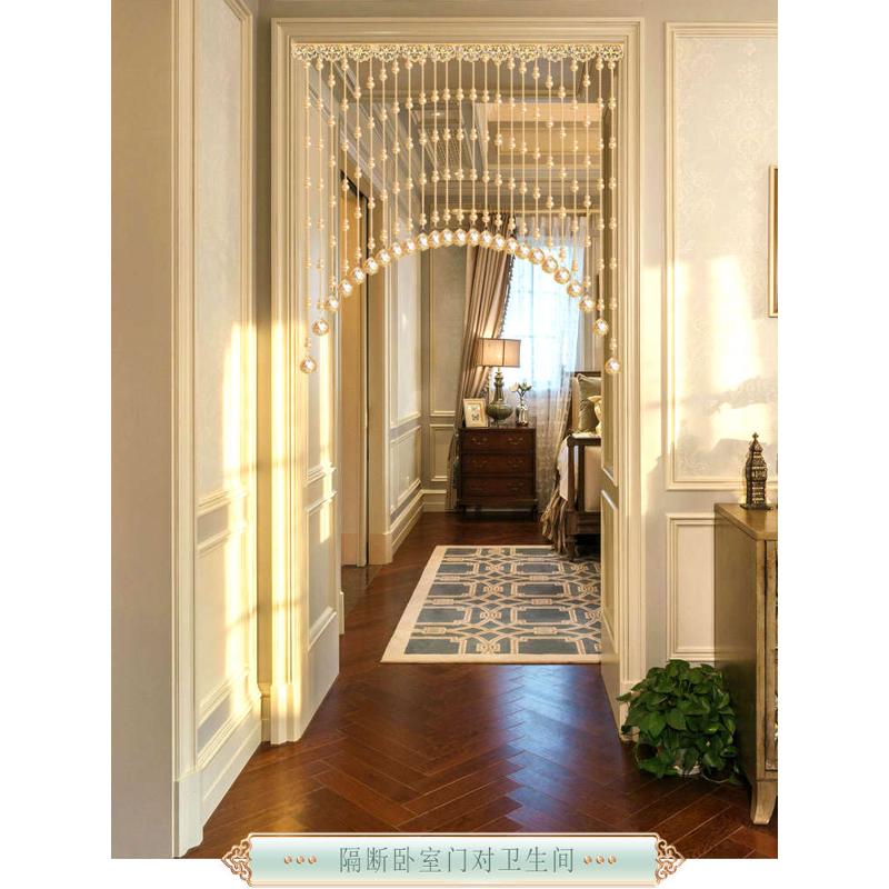 水晶葫芦网红珠帘门帘厕所隔断玄关装饰帘成品厨房卧室挂帘免打孔