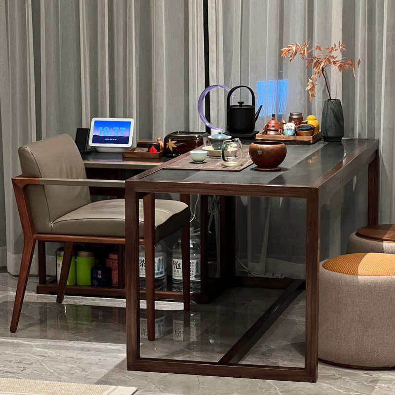 #新款新中式阳台茶桌椅组合小户型家用功夫泡茶台实木喝茶桌胡桃,住宅家具,家用茶台/茶桌,淘宝优惠券,粉丝福利购,淘宝优惠卷