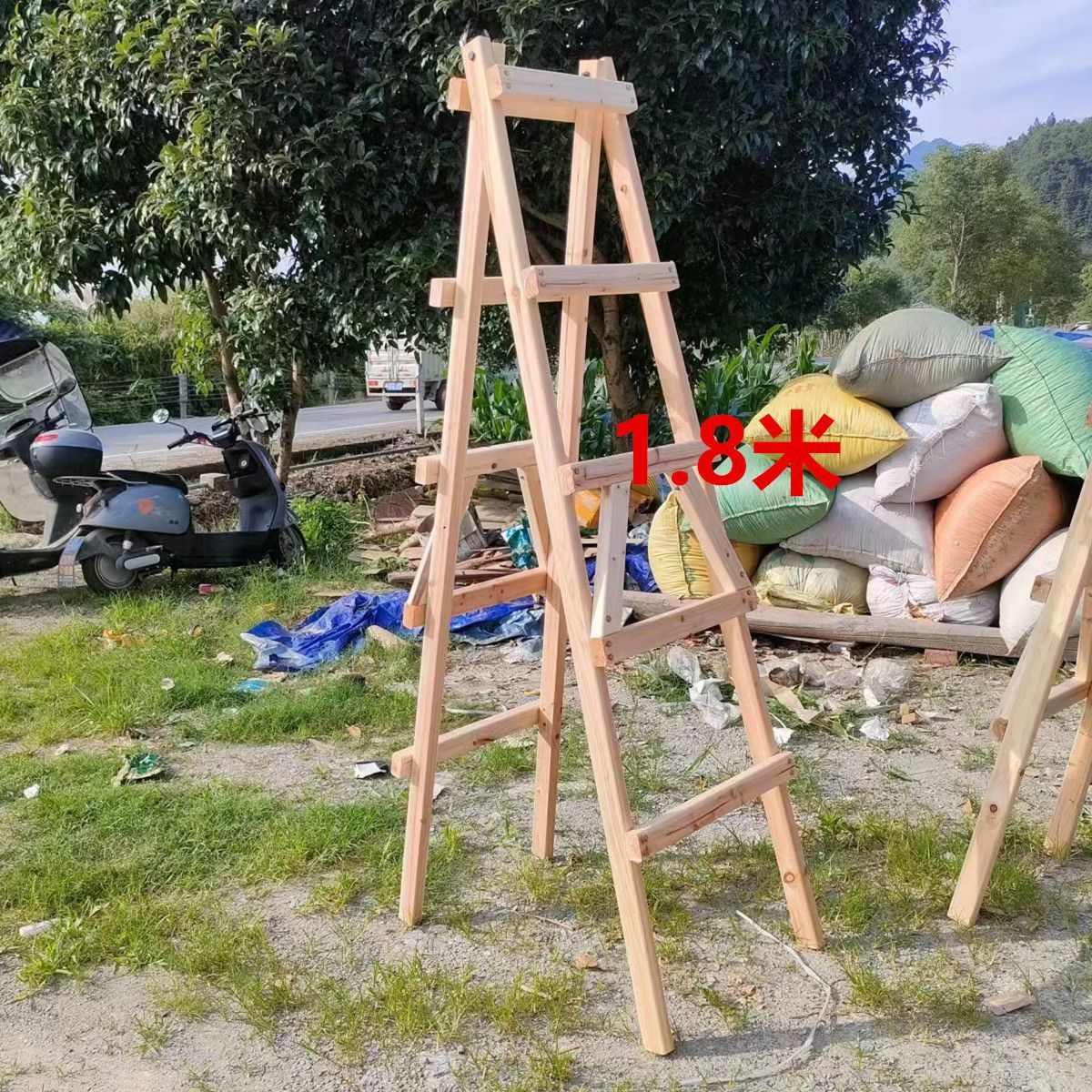 安全加厚多功能装修梯子装修梯实木工程简易室内侧行走双家用人字