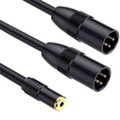 Y Splitter Cable,3.5mm(TRS,1/8 Inch,Aux) Female to Dual XLR