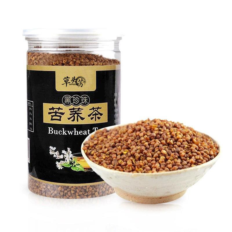 四川大凉山黑苦荞茶罐装500黑珍珠全胚芽苦荞麦香型苦荞米