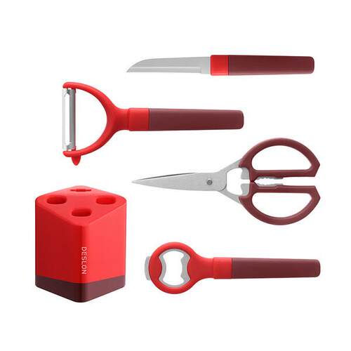 德世朗厨房工具五件套 CG-DZ301-5A 红色