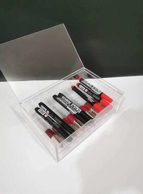 鹤成HECHENG亚克力收纳学生笔收纳可叠放亚克力掀盖二层式抽屉/大