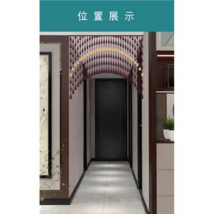 卫生间子餐厅厕所葫芦入门挂帘水晶珠帘夏季隔断帘免打孔卧室桃木