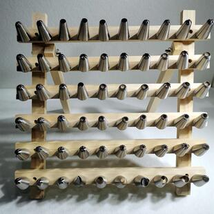 实木裱花嘴收纳架可折叠收纳线架烘焙工具整理置物木架挤花嘴架子