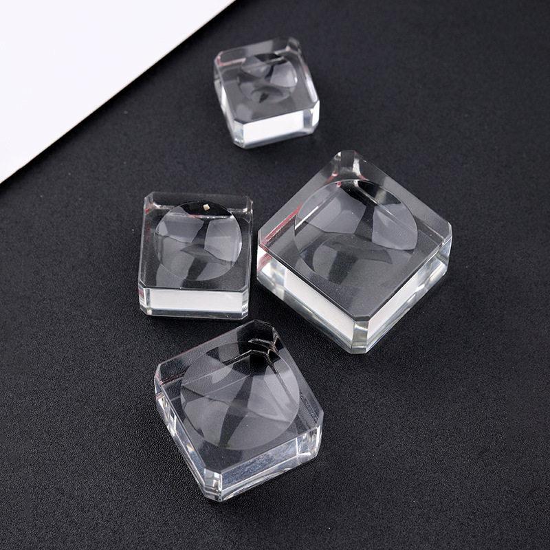 方形水晶球底座玻璃展示架家居公装饰品底托摆件透明
