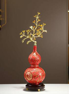 元宝百福葫家XR62芦摆件客厅装招财居玄关视柜酒柜饰品乔迁新电居