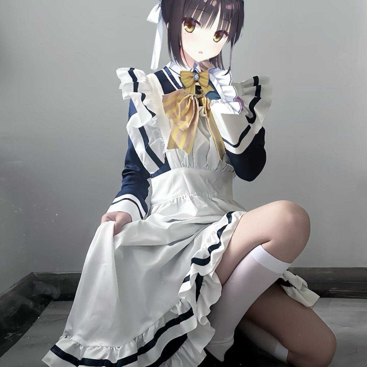星光咖啡馆与死神之碟COS服枣子姐女仆装长款洛丽塔纯欲女佣套装