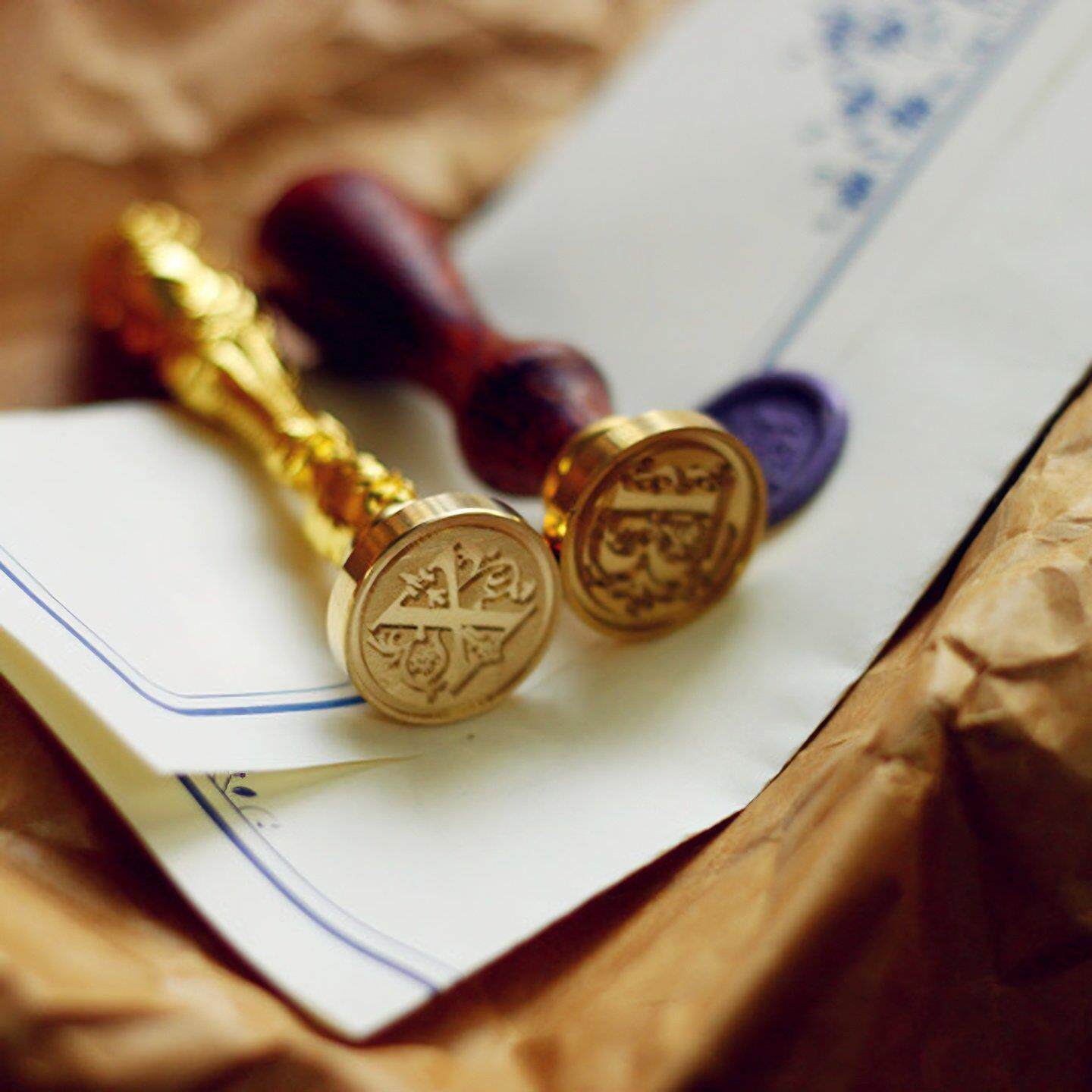 创意复古文具礼品字母传统蜡封礼品雕刻封酒封信封封口火漆印章头