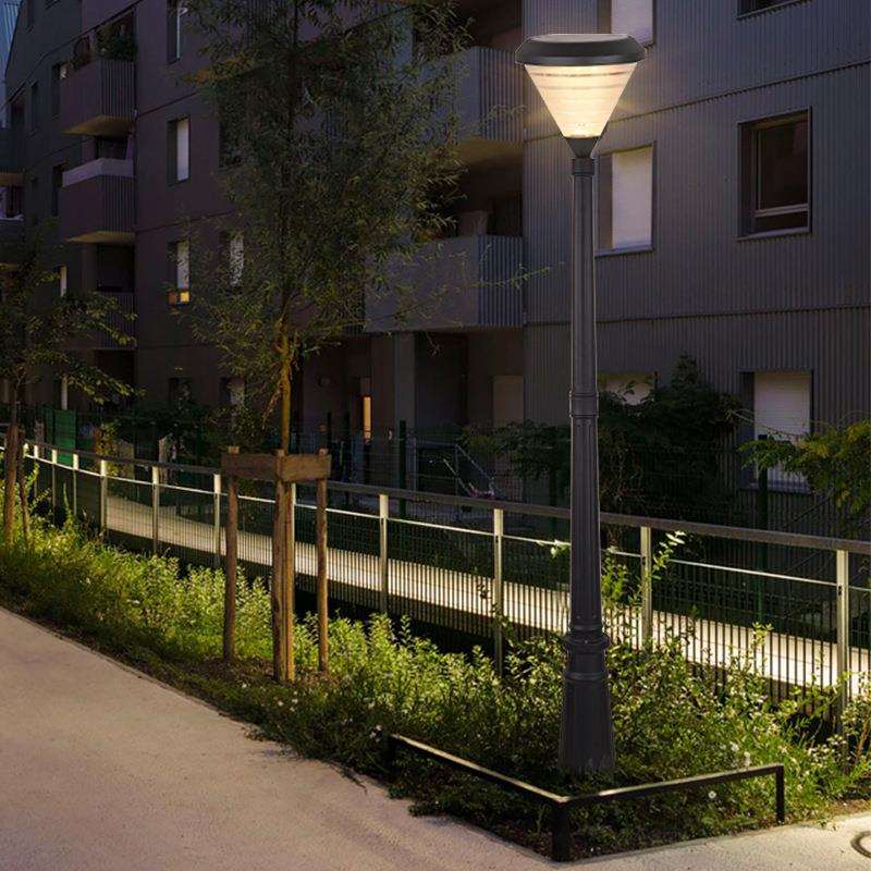 欧式复古双头三头太阳能庭院灯 户外led花园灯公园别墅道路照明灯