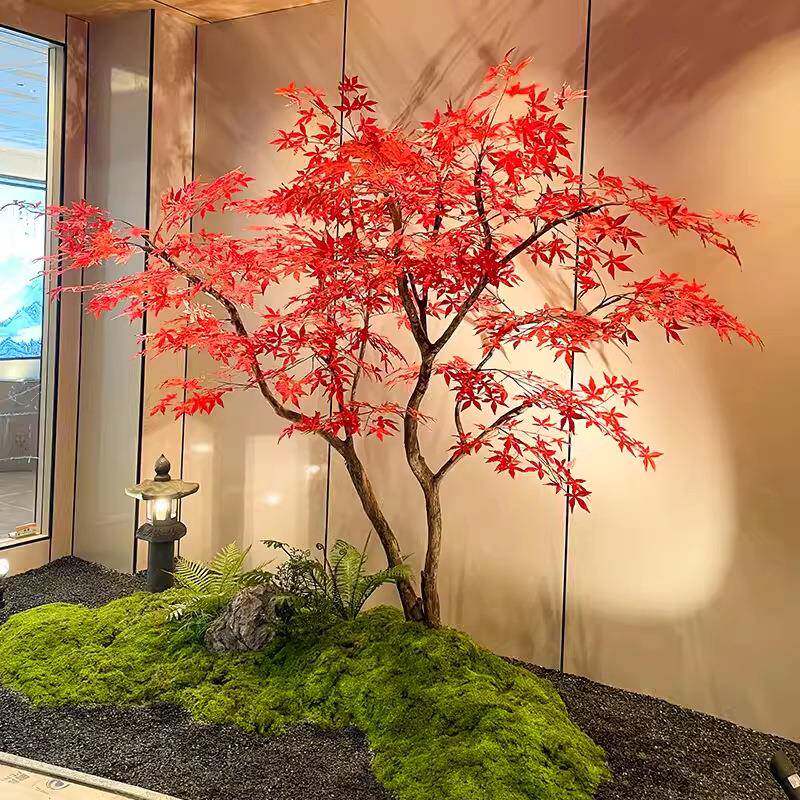仿真红枫树造型树大型装饰枫叶造景橱窗落地禅意室内外假树鸡爪槭图片
