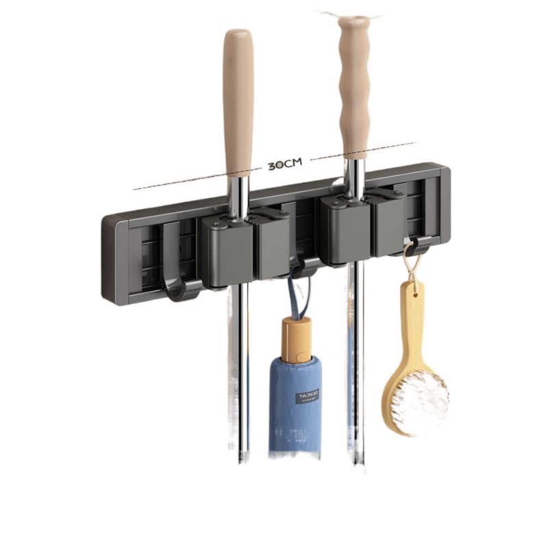 免打孔拖把壁挂夹卫生间吸盘扫把浴室承重挂钩扣收纳挂架