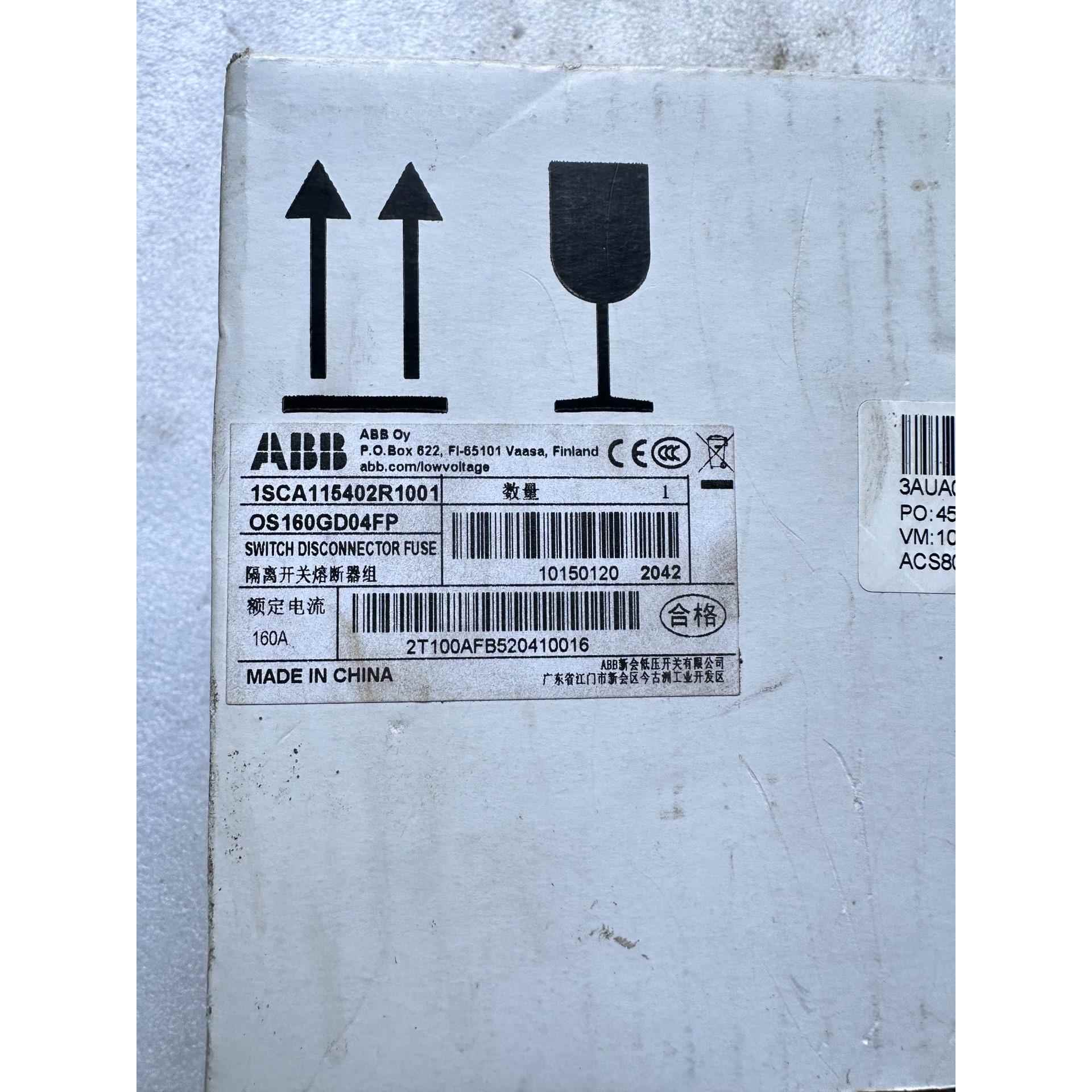 ABB隔离开关熔断器组OS16