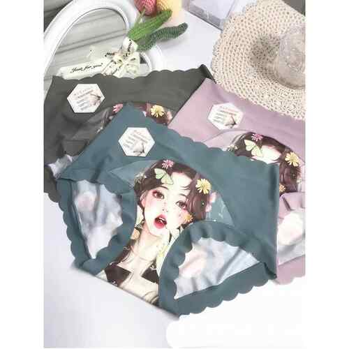 大码内裤女胖mm200斤高腰收腹棉裆舒适提臀纯欲红色无痕三角裤