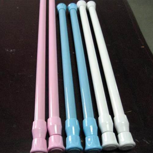 免打悬日孔伸缩杆铁质浴帘杆挂窗帘免打孔杆晾免打孔伸衣撑杆式门