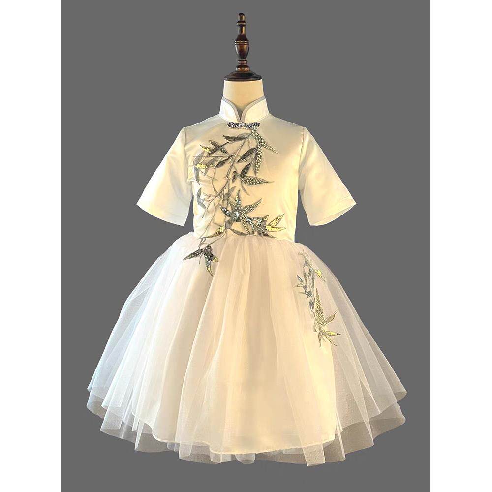 高档新款儿童合唱学服装唱出服男女童礼服中小演生表演朗诵纱裙大