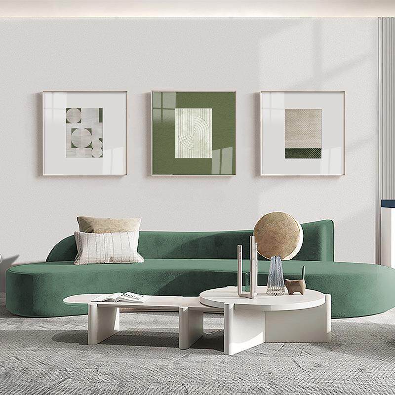 CGS默艺绿现代简约绿色抽装饰画客墨绿色挂画厅术墙画餐厅卡纸象