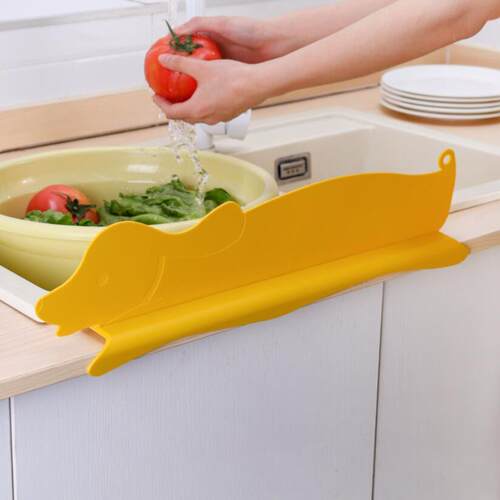 Cartoon Dog Suction Cup Kitchen Sink Splash Guard for Home U