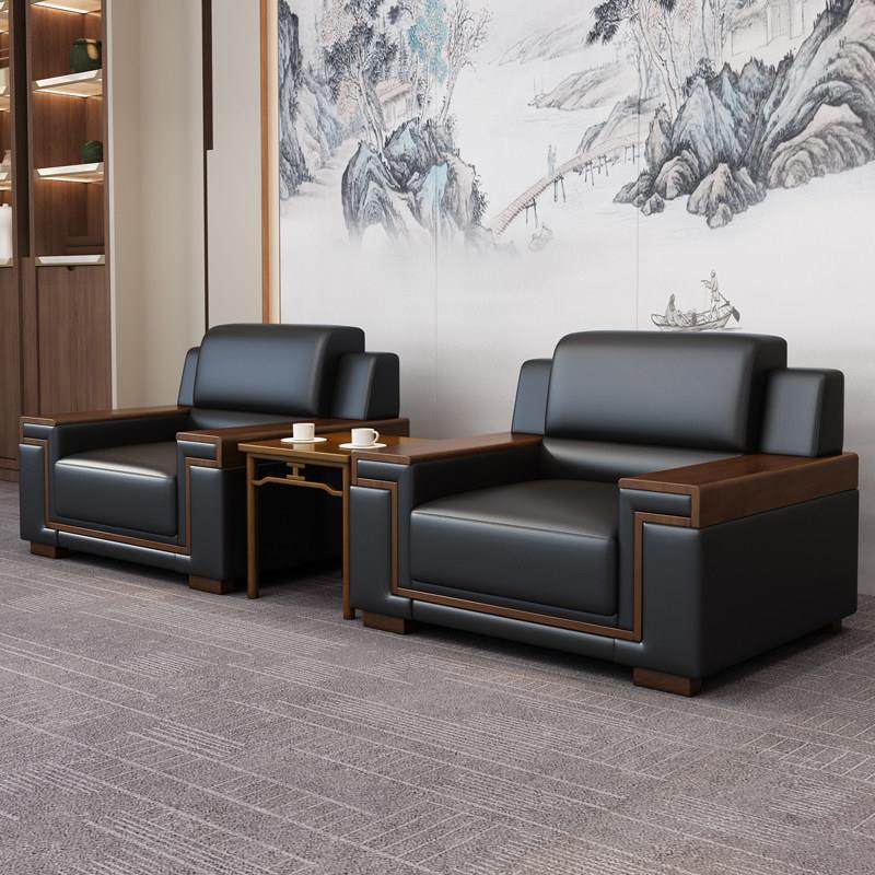 办公室接待沙发新中式商务会客洽谈区简约现代茶几组合茶台会议厅,商业/办公家具,沙发,淘宝优惠券,粉丝福利购,淘宝优惠卷