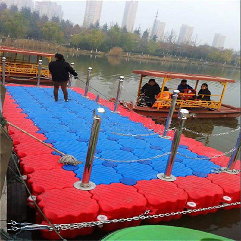 水上浮筒塑料摩托艇浮箱养殖平台码头水上人行浮桥浮标厂家直销