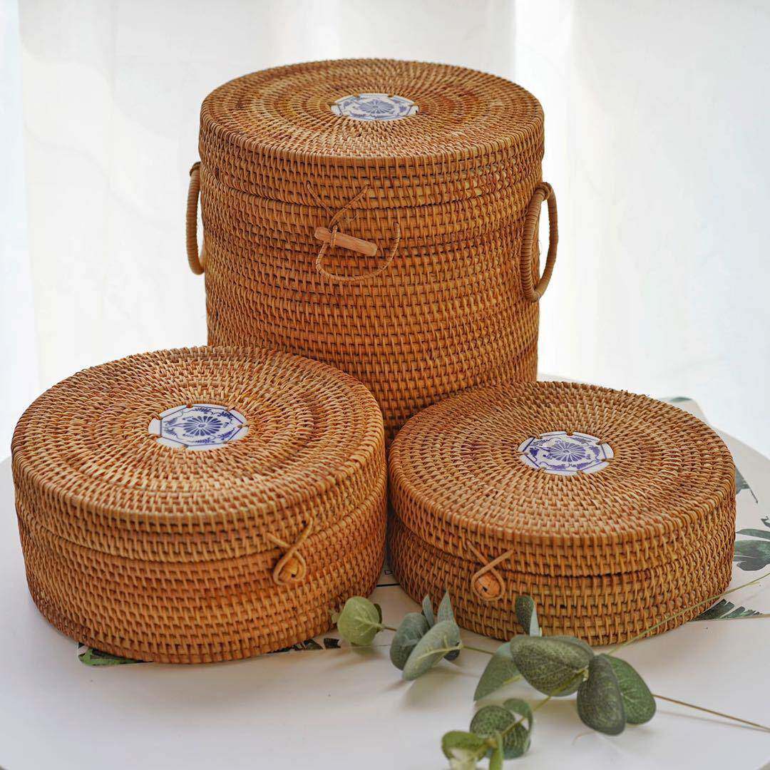 越南藤七茶子饼茶叶罐沱茶普洱茶010盒包装礼品盒存茶编罐收散纳i