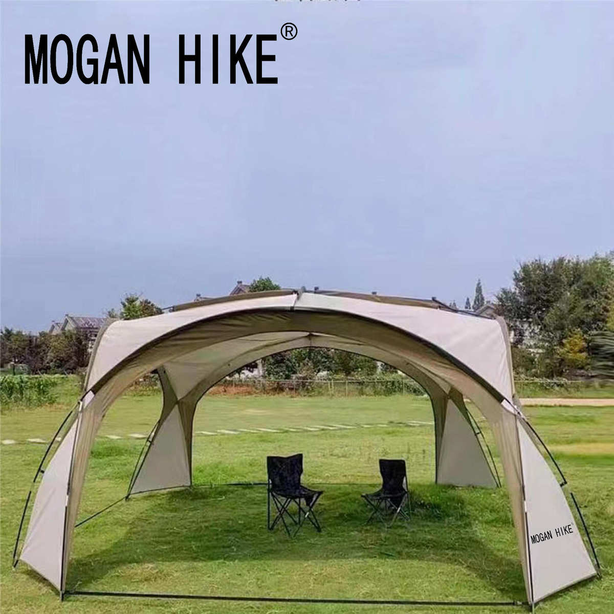 厂家直销MOGAN HIKE户外穹顶天幕蛋壳球形帐篷户外露营便携式210D