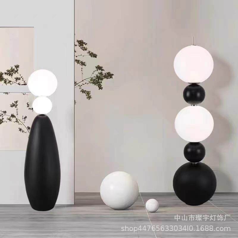 意大利设计风格奶油风糖葫芦落地灯客厅卧室书房咖啡厅沙发边地灯
