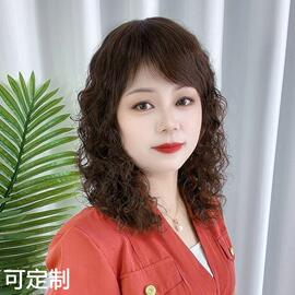 女中长卷发大波浪头套中老年妈妈仿真发发套羊毛卷逼真自然全头套