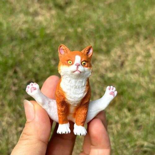 Cute PVC Simulation Cat Model Siamese Ragdoll Persian Cat