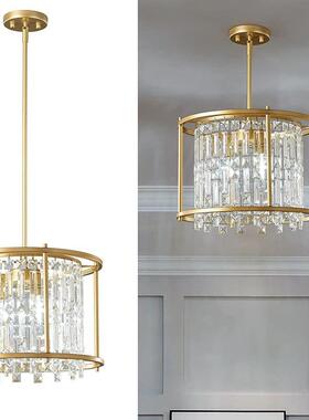 QL1045-F水晶中吊灯美款式简约家轻奢山灯用具爆餐厅卧室吸顶灯