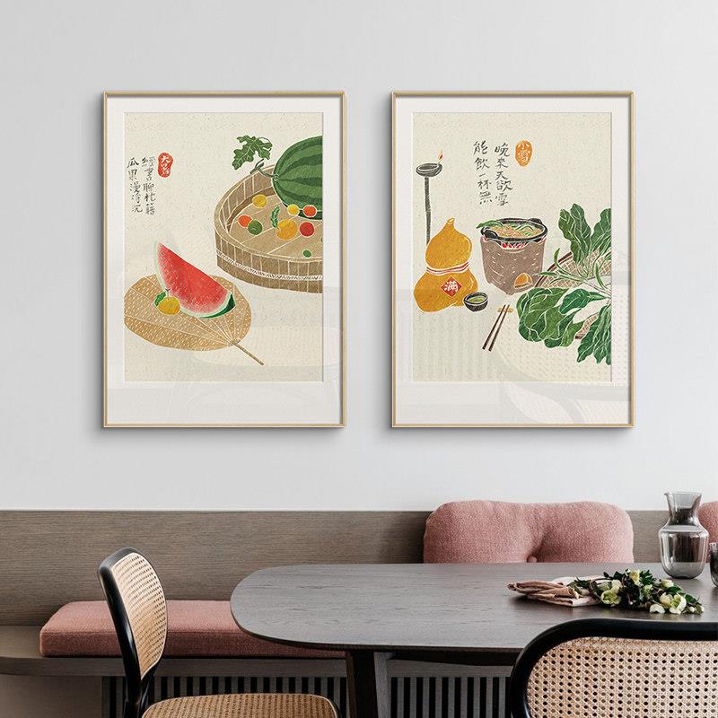 鳟鱼签约艺术家千山古二十四节气新中国风装饰画客厅壁画书房挂画