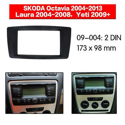 SKODA斯柯达明锐,Laura 04-13;汽车音响导航DVD/CD通用机改装面框
