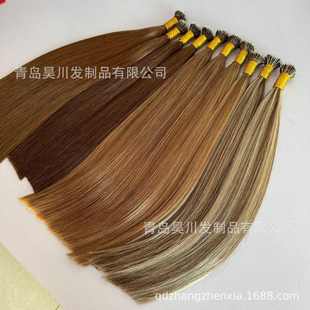 真人泡发钢丝接发nano tip hair extension跨境电商外贸出口