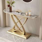 进门靠墙玄关柜入户玄关桌子意式 风正对门客厅玄关台岩板 现代意式