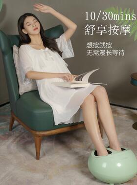 足疗机全自动揉捏家用脚底按摩器足底电动滚轮气囊智能加热美足宝