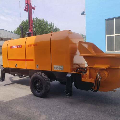 柴油动力混凝土泵HBTS40-10-82R水库堤坝用柴油动力水泥输送设备