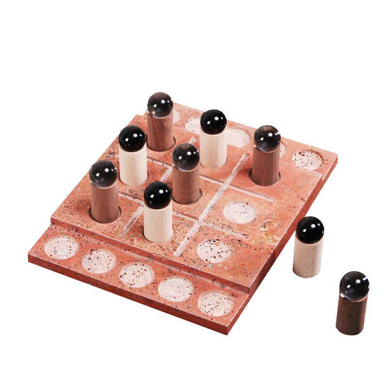 现代简约棋盘大石摆件04房桌面摆设样板房金属昆书虫间家居工理艺