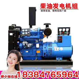 柴油发电组水冷多缸大型柴油发电机组无刷发电机30.50.75.100KW