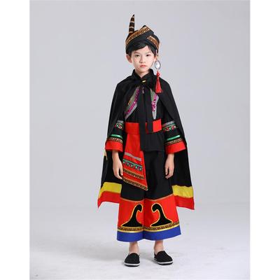 少数民族服装儿童彝族服饰男款演出服凉山男童云南名族款衣服彝男