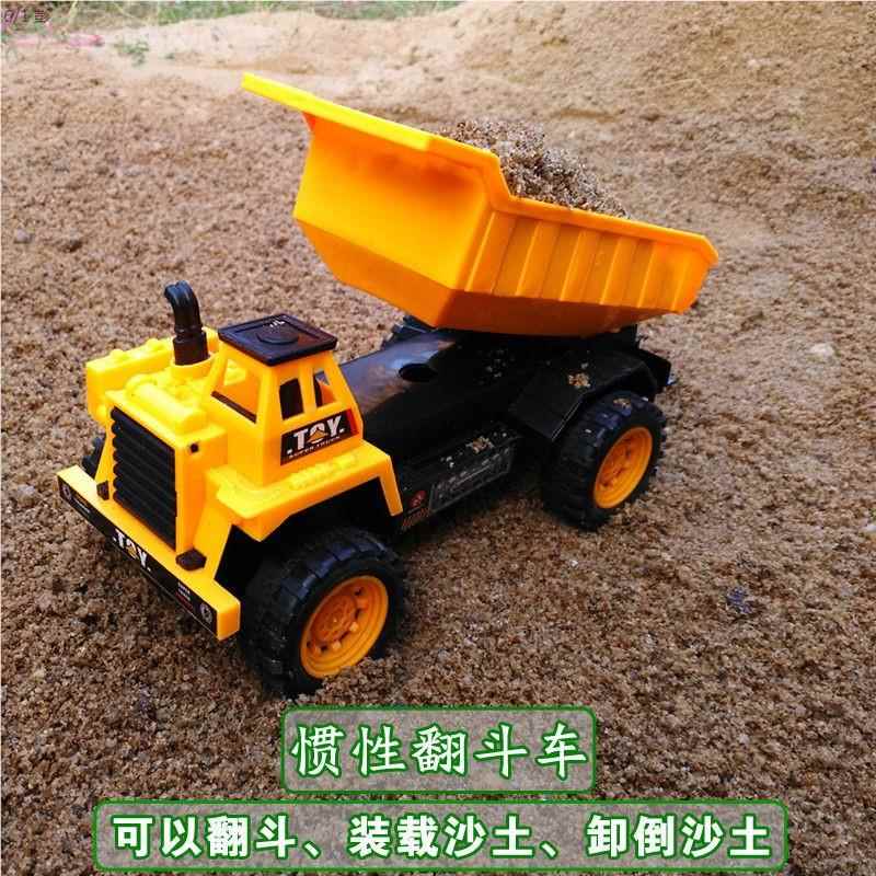 儿童大卡车号惯性工程车儿机见描述童挖掘推大土机压路铲大车卡车