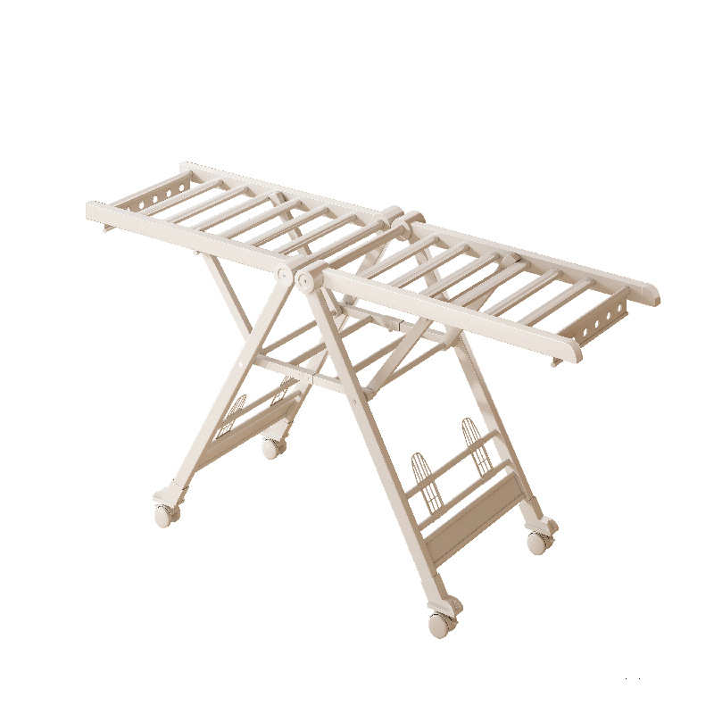 折叠晾衣架家用落地铝合金阳台卧室晒衣架室内凉衣架晒被