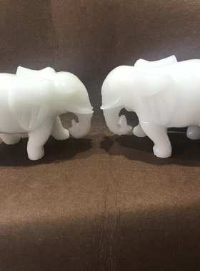 创意工艺品批发 白玉大象家居办公室装饰摆件阿富汗玉石摆件
