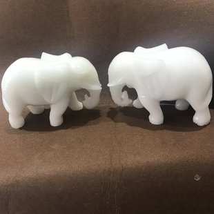 创意工艺品批发 白玉大象家居办公室装饰摆件阿富汗玉石摆件