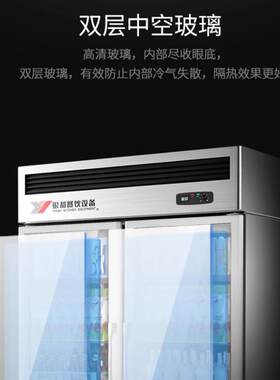 银都冰箱双门三门陈列柜保鲜冷藏柜展示柜商用冰柜酒店厨房设备