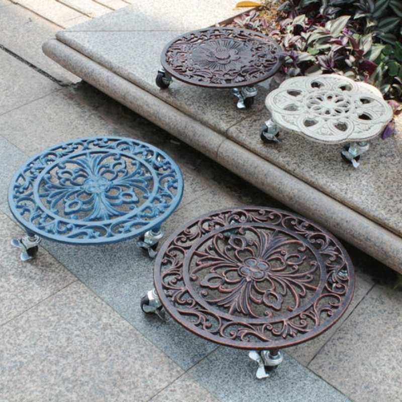 花盆托盘带万向轮户外花园阳台花架花盆垫脚托架铁艺可移动底座,鲜花速递/花卉仿真/绿植园艺,花盆,淘宝优惠券,粉丝福利购,淘宝优惠卷